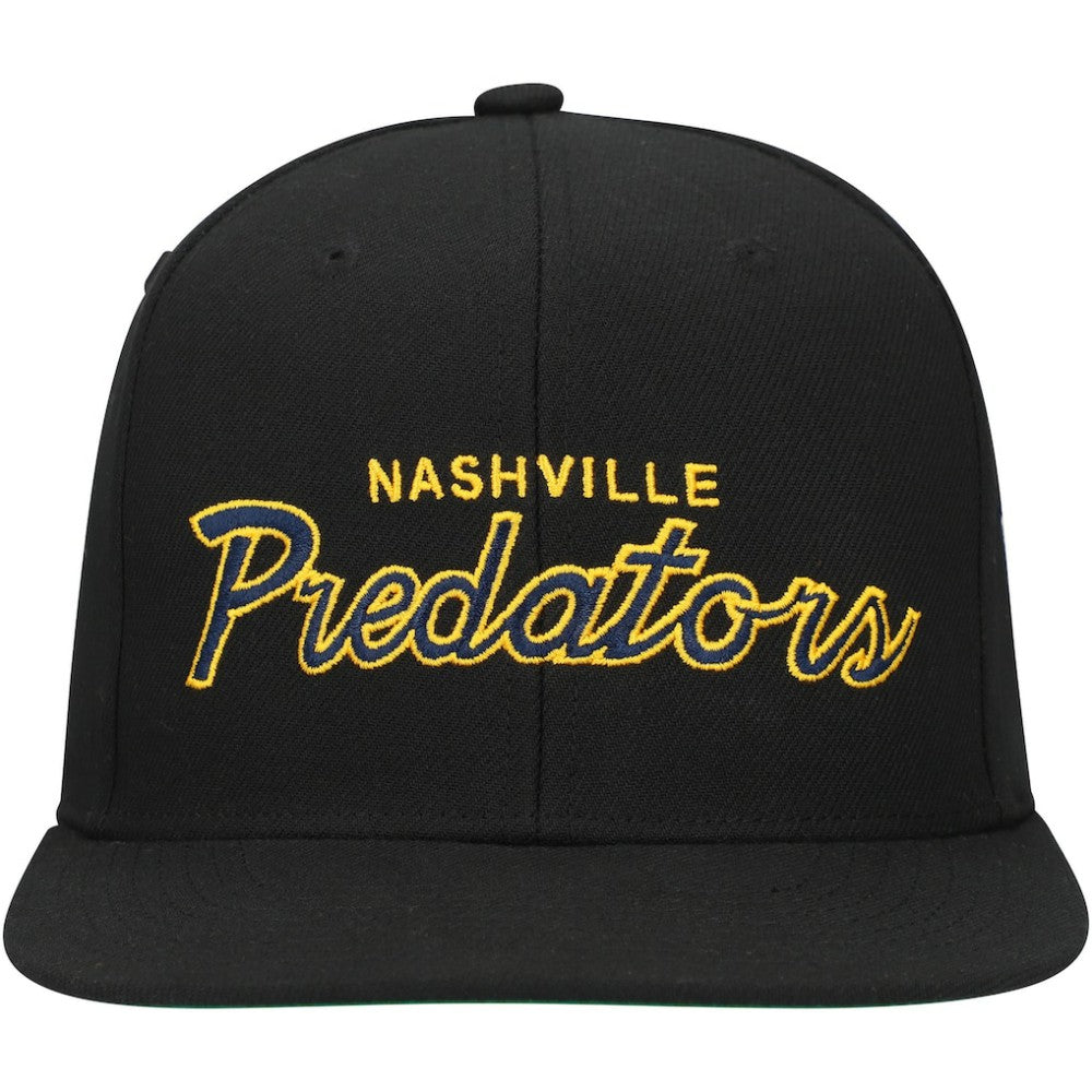 Nashville Predators Mitchell & Ness Core Team Script 2.0 Snapback Hat -  NHL Hats