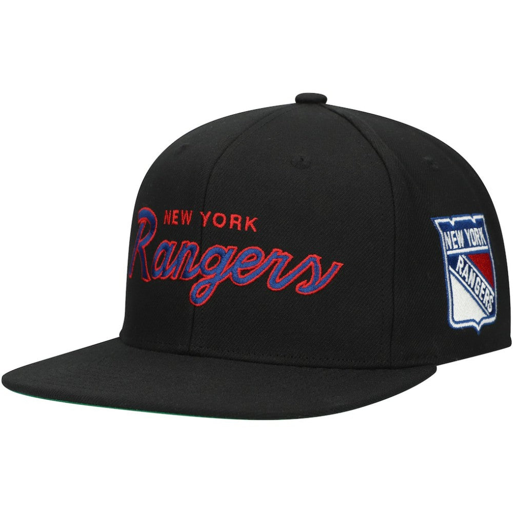 New York Rangers Mitchell & Ness Core Team Script 2.0 Snapback Hat -  NHL Hats