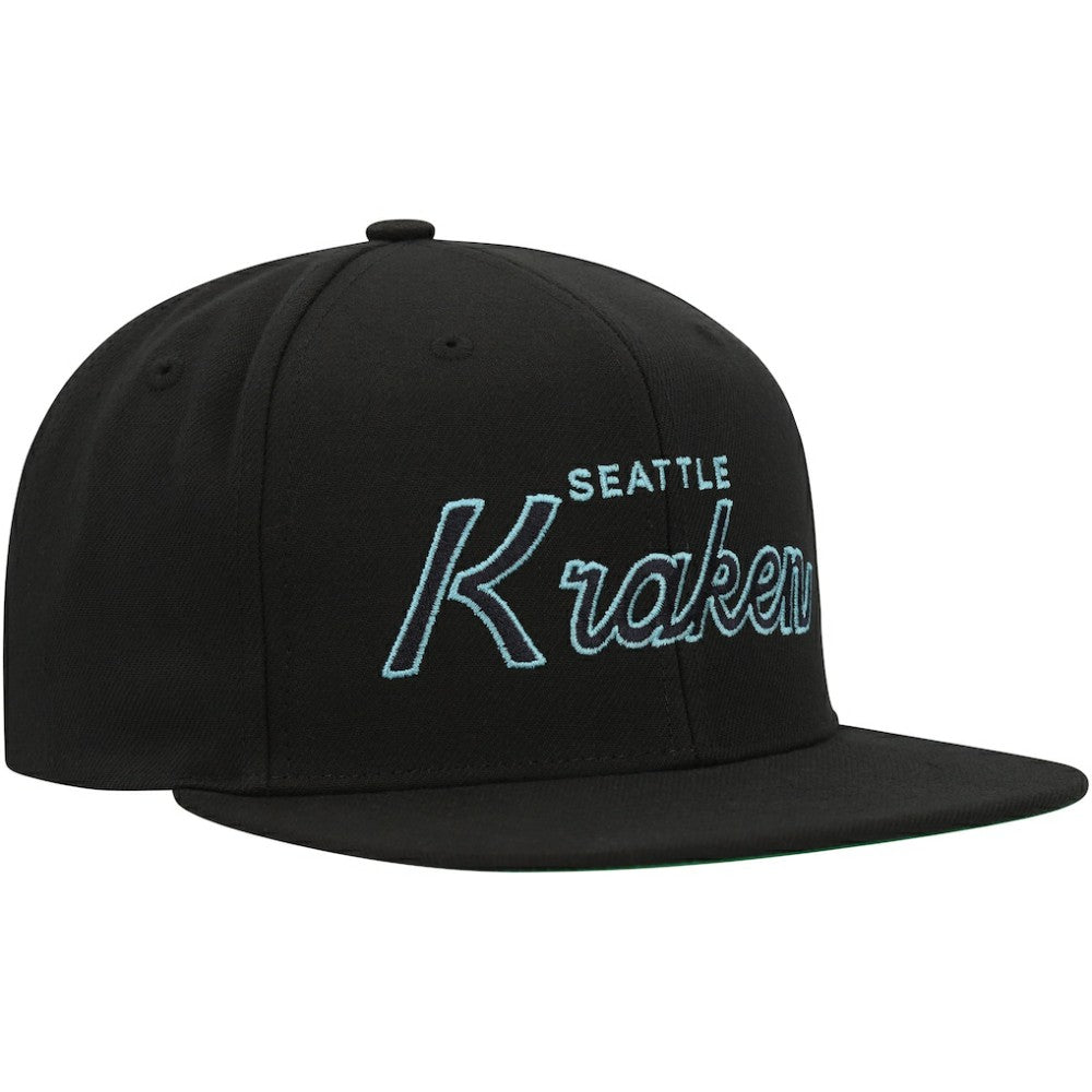 Seattle Kraken Mitchell & Ness Core Team Script 2.0 Snapback Hat -  NHL Hats