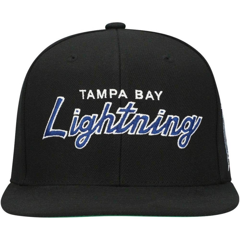 Tampa Bay Lightning Mitchell & Ness Core Team Script 2.0 Snapback Hat -  NHL Hats