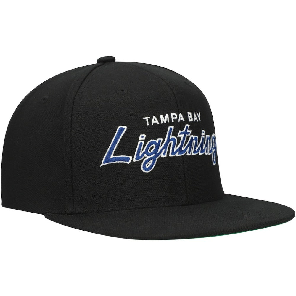 Tampa Bay Lightning Mitchell & Ness Core Team Script 2.0 Snapback Hat -  NHL Hats