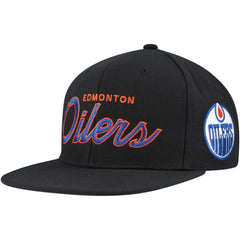 Edmonton Oilers Mitchell & Ness Core Team Script 2.0 Snapback Hat -  NHL Hats