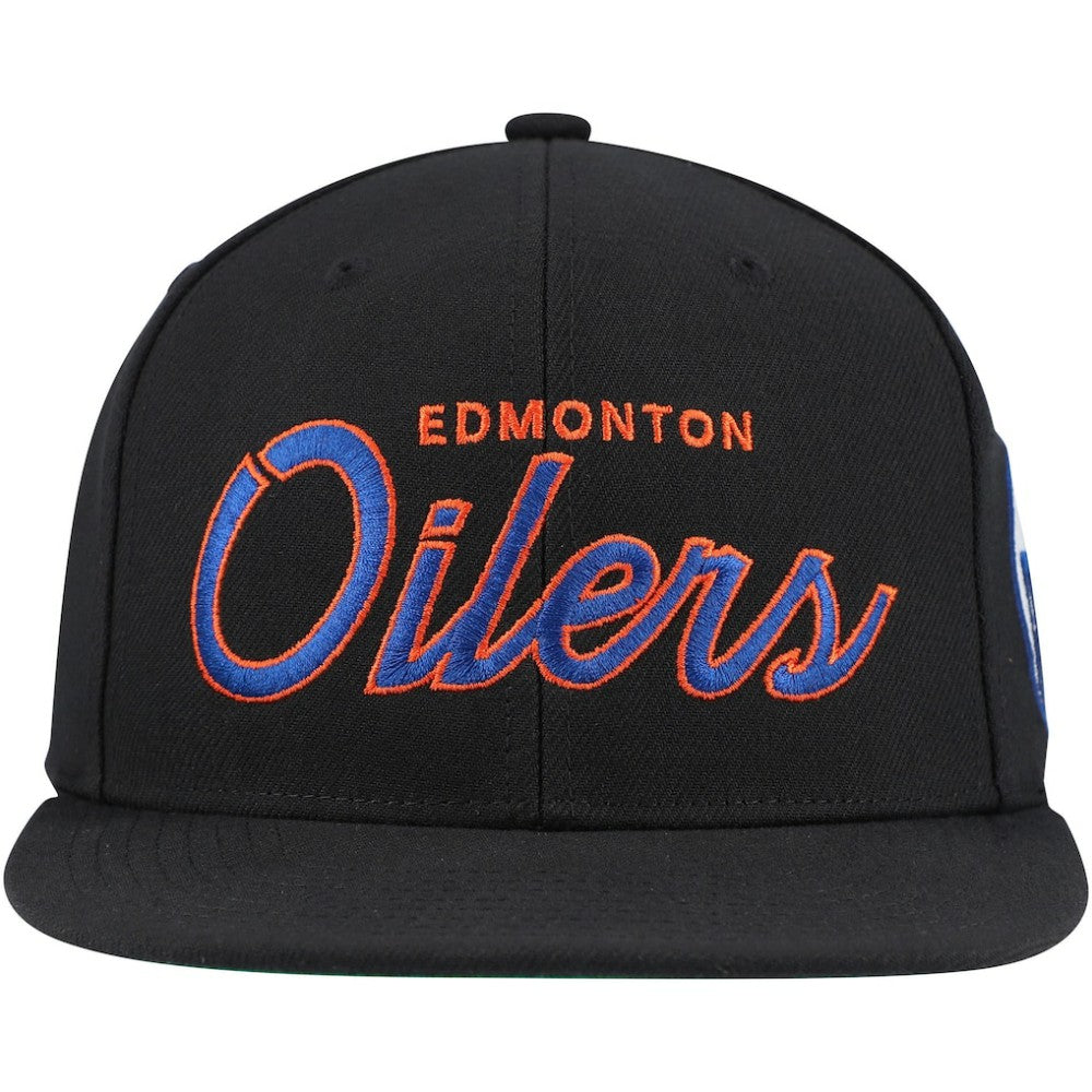 Edmonton Oilers Mitchell & Ness Core Team Script 2.0 Snapback Hat -  NHL Hats