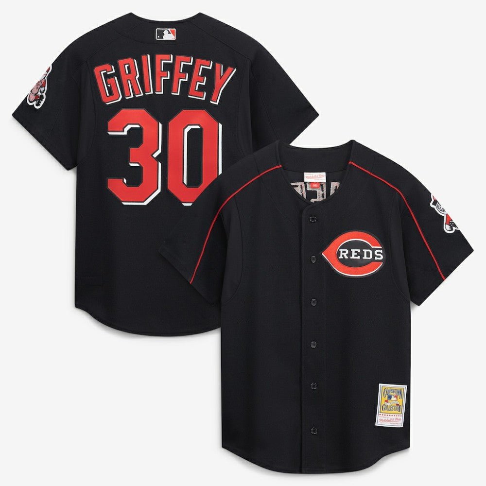 Ken Griffey Jr. Cincinnati Reds Mitchell & Ness Cooperstown Collection Authentic Mesh Batting Practice Jersey - MLB Jerseys