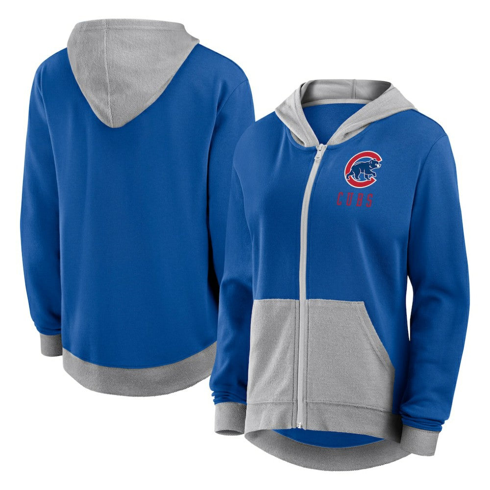 Chicago Cubs Fanatics Women's Hit It French Terry Full-Zip Hoodie - MLB Hoodies