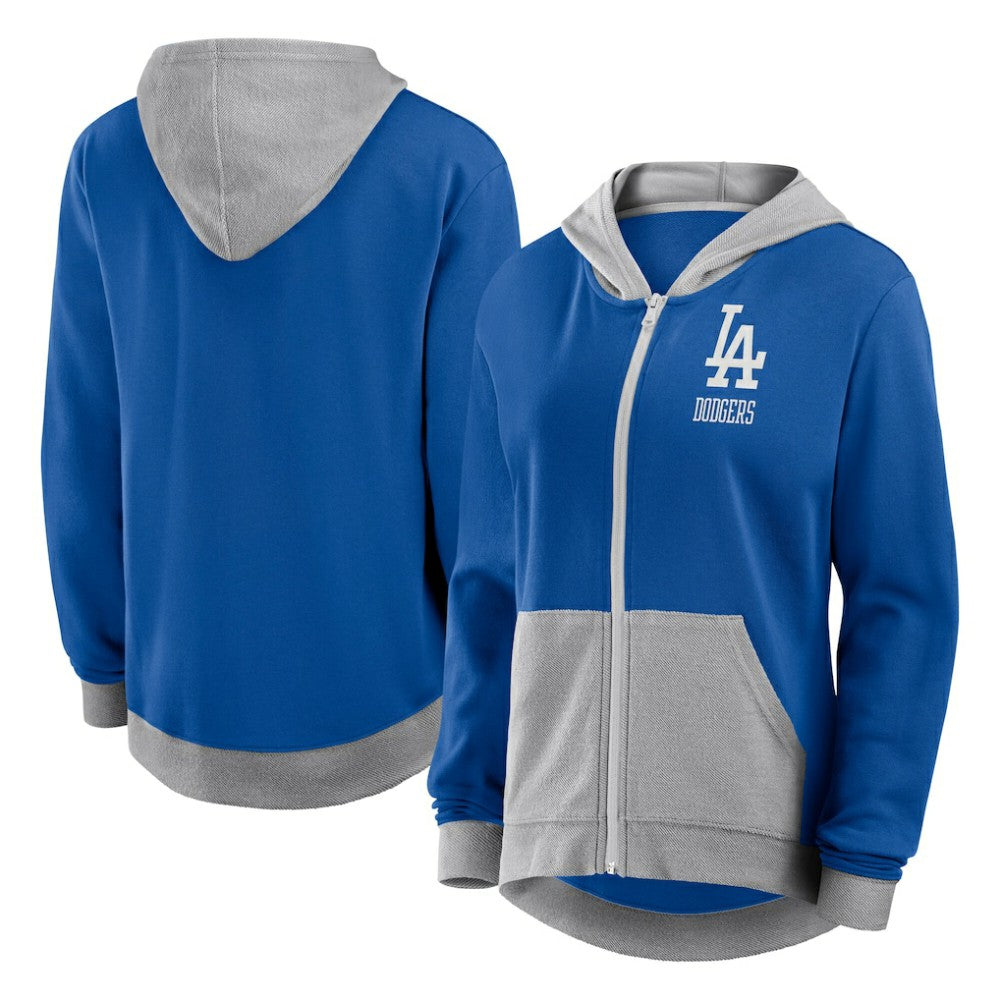 Los Angeles Dodgers Fanatics Women's Hit It French Terry Full-Zip Hoodie - MLB Hoodies