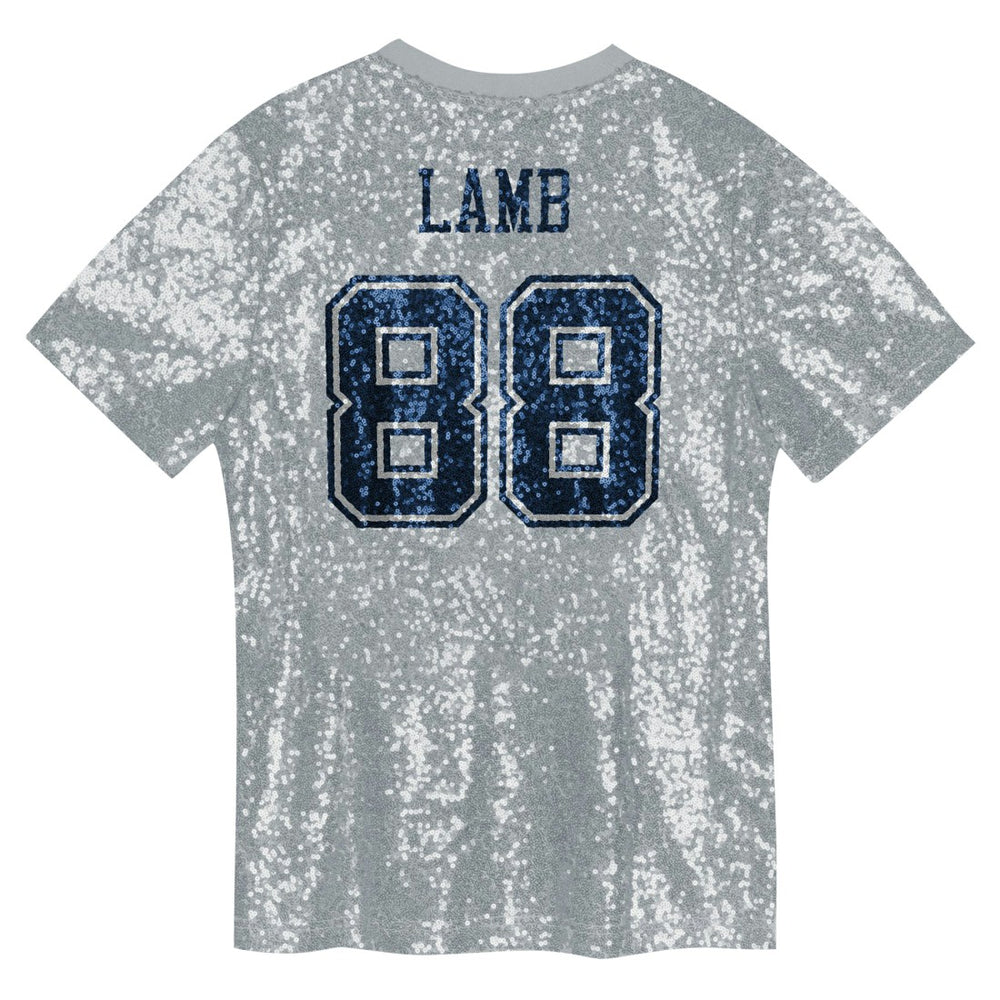 Dallas Cowboys CeeDee Lamb  Girls Youth Sequin V-Neck Fashion Jersey | NFL Online