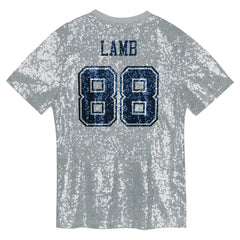 Dallas Cowboys CeeDee Lamb  Girls Youth Sequin V-Neck Fashion Jersey | NFL Online