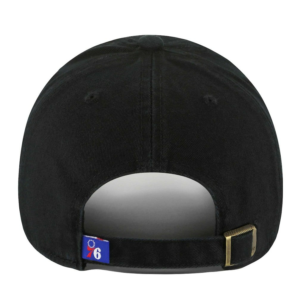 Black Philadelphia 76ers '47 Core Logo Clean Up Adjustable Hat | NBA