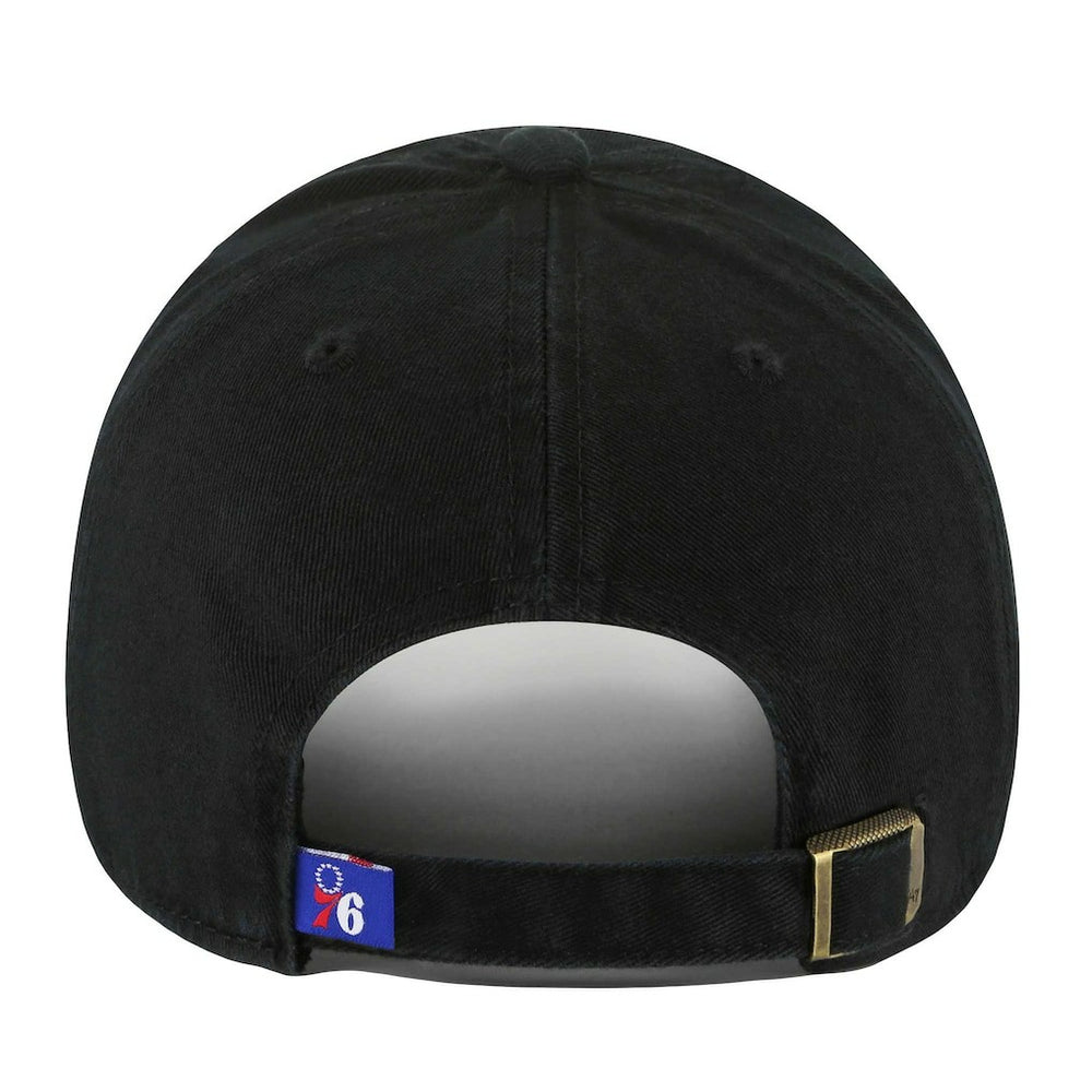 Black Philadelphia 76ers '47 Core Logo Clean Up Adjustable Hat | NBA
