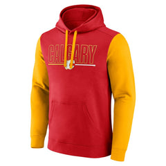 Calgary Flames Logo Athletic Deliver Fleece Pullover Hoodie -  NHL Hoodies