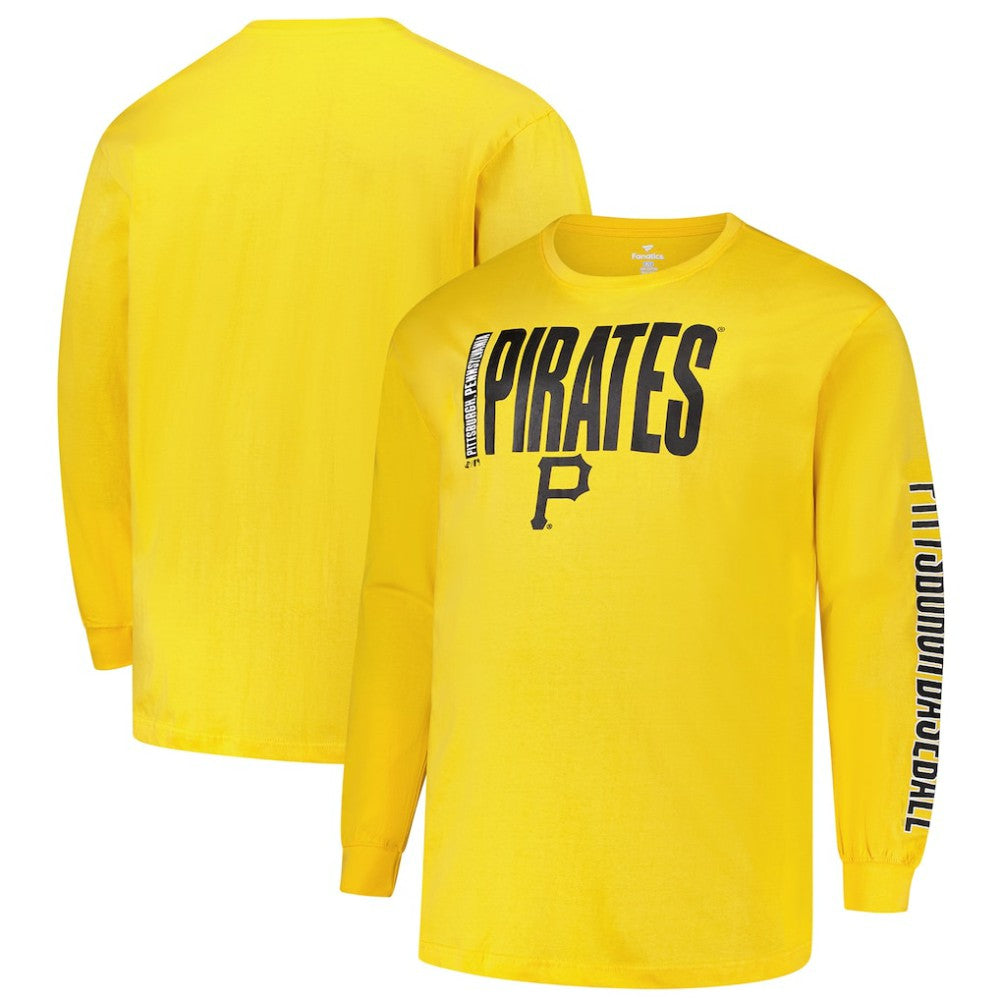 Pittsburgh Pirates Profile Big & Tall Two-Hit Long Sleeve T-Shirt - MLB T-shirts