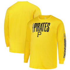 Pittsburgh Pirates Profile Big & Tall Two-Hit Long Sleeve T-Shirt - MLB T-shirts
