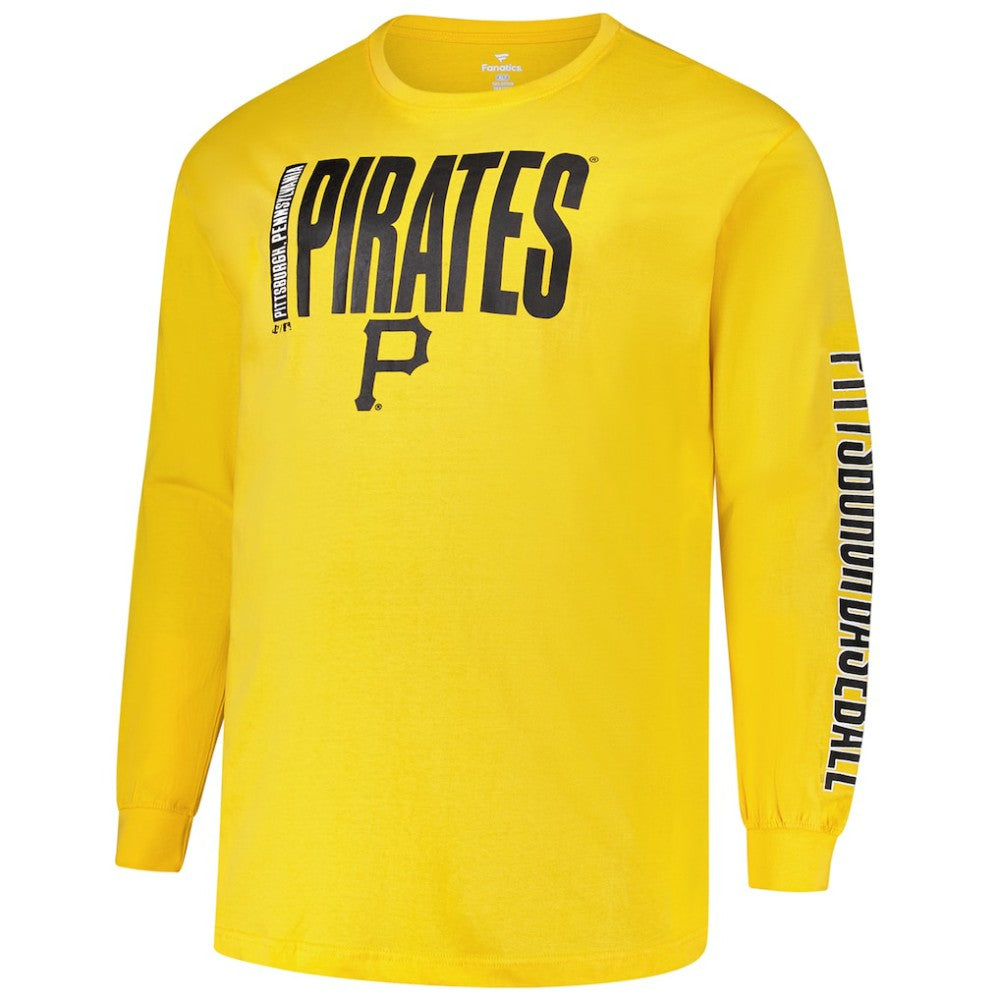 Pittsburgh Pirates Profile Big & Tall Two-Hit Long Sleeve T-Shirt - MLB T-shirts