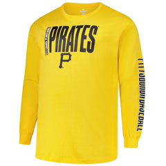 Pittsburgh Pirates Profile Big & Tall Two-Hit Long Sleeve T-Shirt - MLB T-shirts