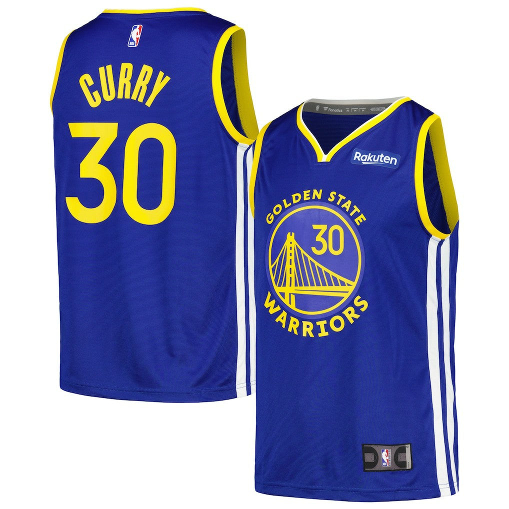 Royal Stephen Curry Golden State Warriors Fast Break Player Badge Jersey sale | NBA