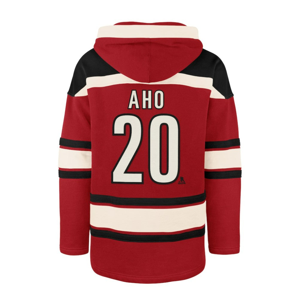 Sebastian Aho Carolina Hurricanes '47 Player Name & Number Lacer Pullover Hoodie -  NHL Hoodies