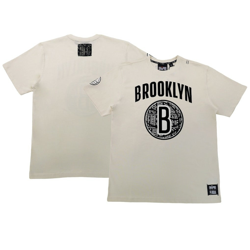 Brooklyn Nets NBA x Two Hype Unisex Culture & Hoops T-Shirt - Cream for sale | NBA