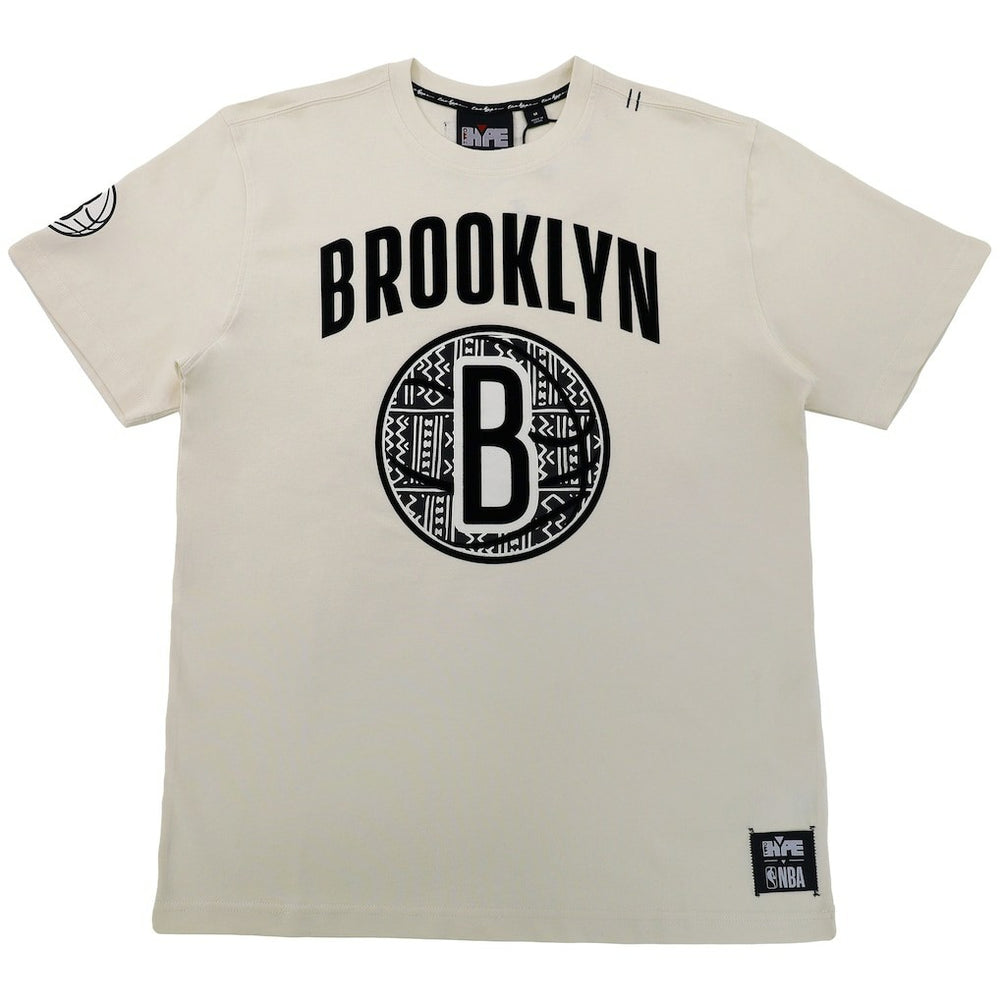Brooklyn Nets NBA x Two Hype Unisex Culture & Hoops T-Shirt - Cream for sale | NBA