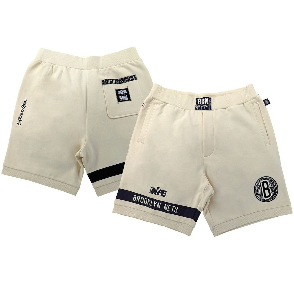 Brooklyn Nets NBA x Two Hype Unisex Culture & Hoops Premium Classic Fleece Shorts - Cream shop | NBA