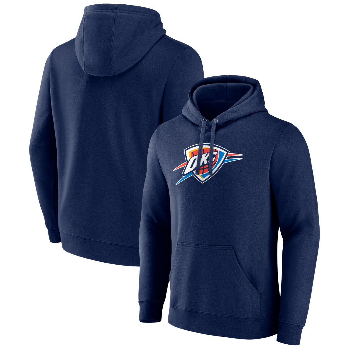 Navy Oklahoma City Thunder Primary Logo Pullover Hoodie | NBA