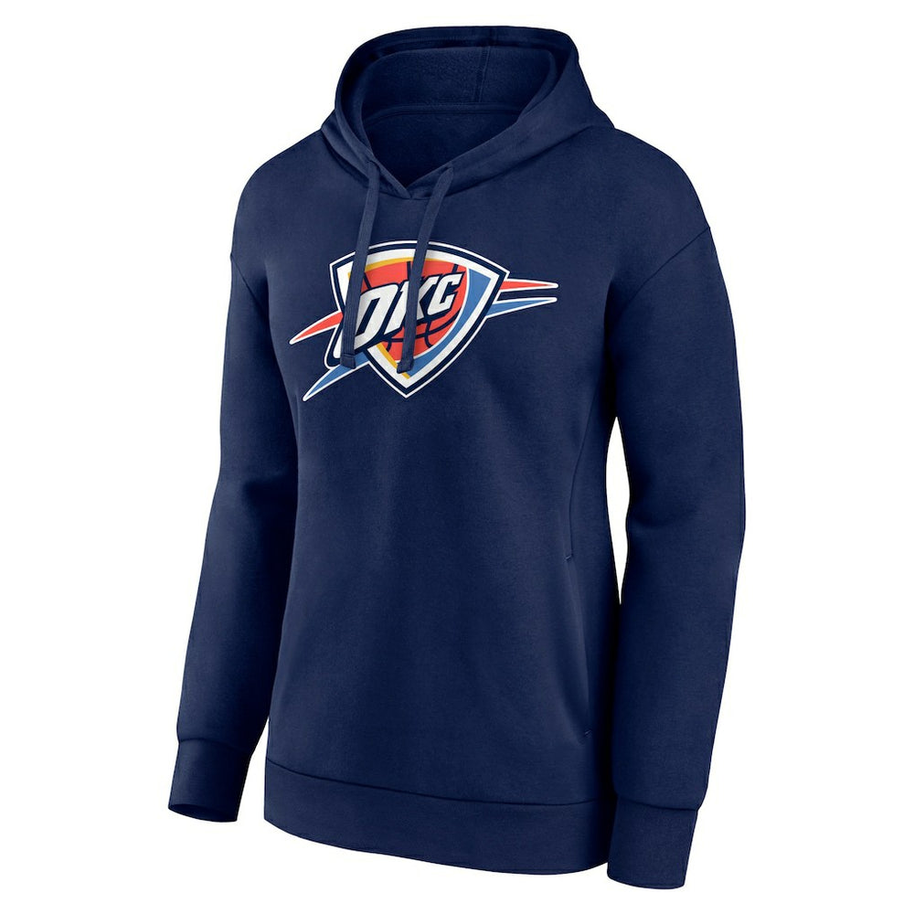 Navy Oklahoma City Thunder Women's Primary Logo Pullover Hoodie | NBA