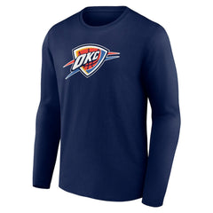 Navy Oklahoma City Thunder Primary Logo Long Sleeve T-Shirt | NBA