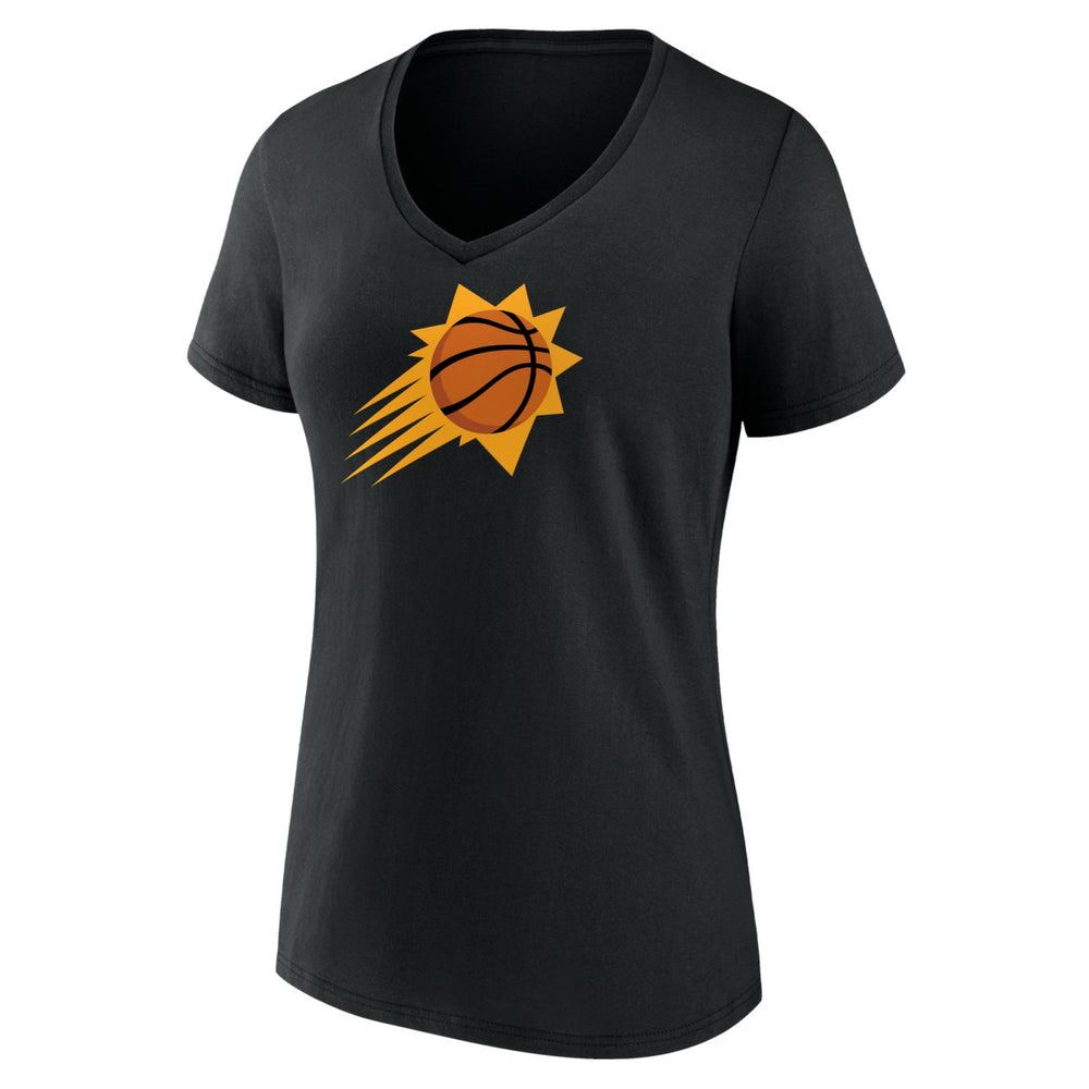Black Phoenix Suns Women's Primary Logo V-Neck T-Shirt | NBA