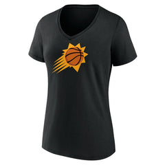 Black Phoenix Suns Women's Primary Logo V-Neck T-Shirt | NBA