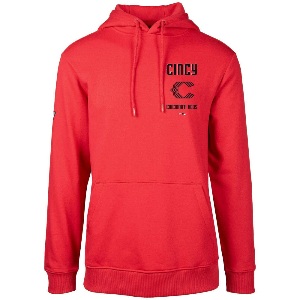 Cincinnati Reds Levelwear City Connect Podium Baseline Pullover Hoodie - MLB Hoodies