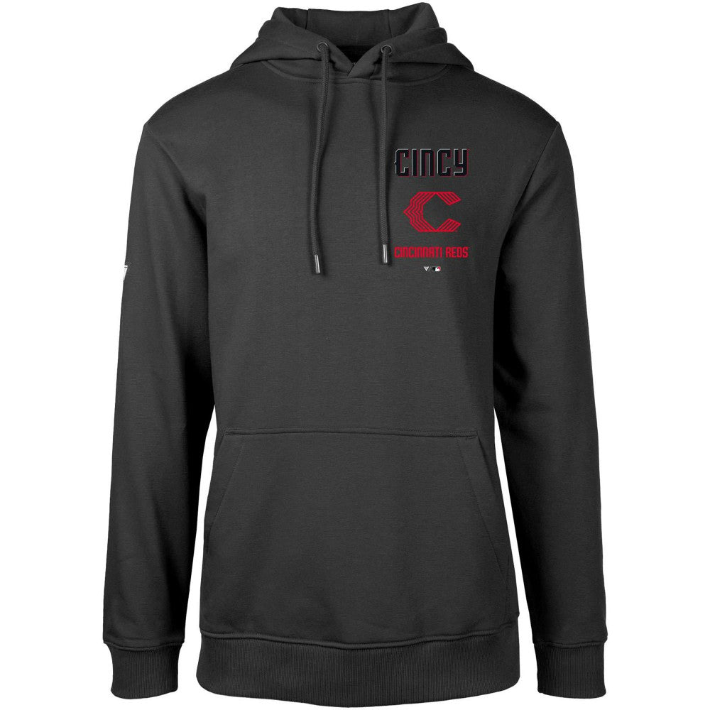 Cincinnati Reds Levelwear City Connect Podium Baseline Pullover Hoodie - MLB Hoodies