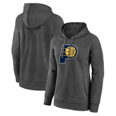 Charcoal Indiana Pacers Women's Primary Logo Pullover Hoodie | NBA