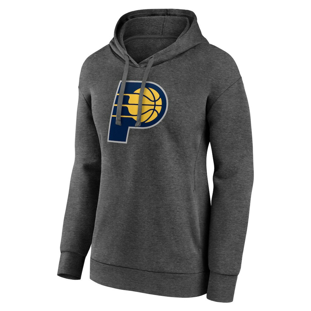 Charcoal Indiana Pacers Women's Primary Logo Pullover Hoodie | NBA
