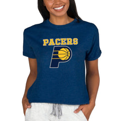 Navy Indiana Pacers Concepts Sport NBA Women's Concepts Mainstream Terry SS Top | NBA