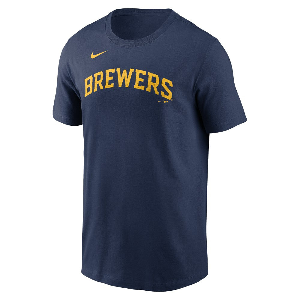 Rhys Hoskins Milwaukee Brewers Nike Fuse Name & Number T-Shirt - MLB T-shirts