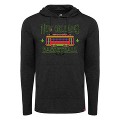 Heather Black New Orleans Pelicans Sportiqe Unisex City Edition Rowan Lightweight Tri-Blend Pullover Hoodie | NBA