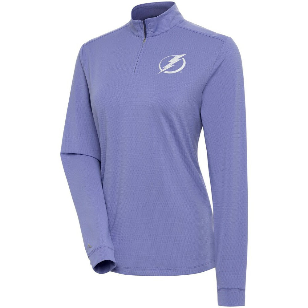 Tampa Bay Lightning Antigua Women's White Logo Finish Quarter-Zip Top -  NHL