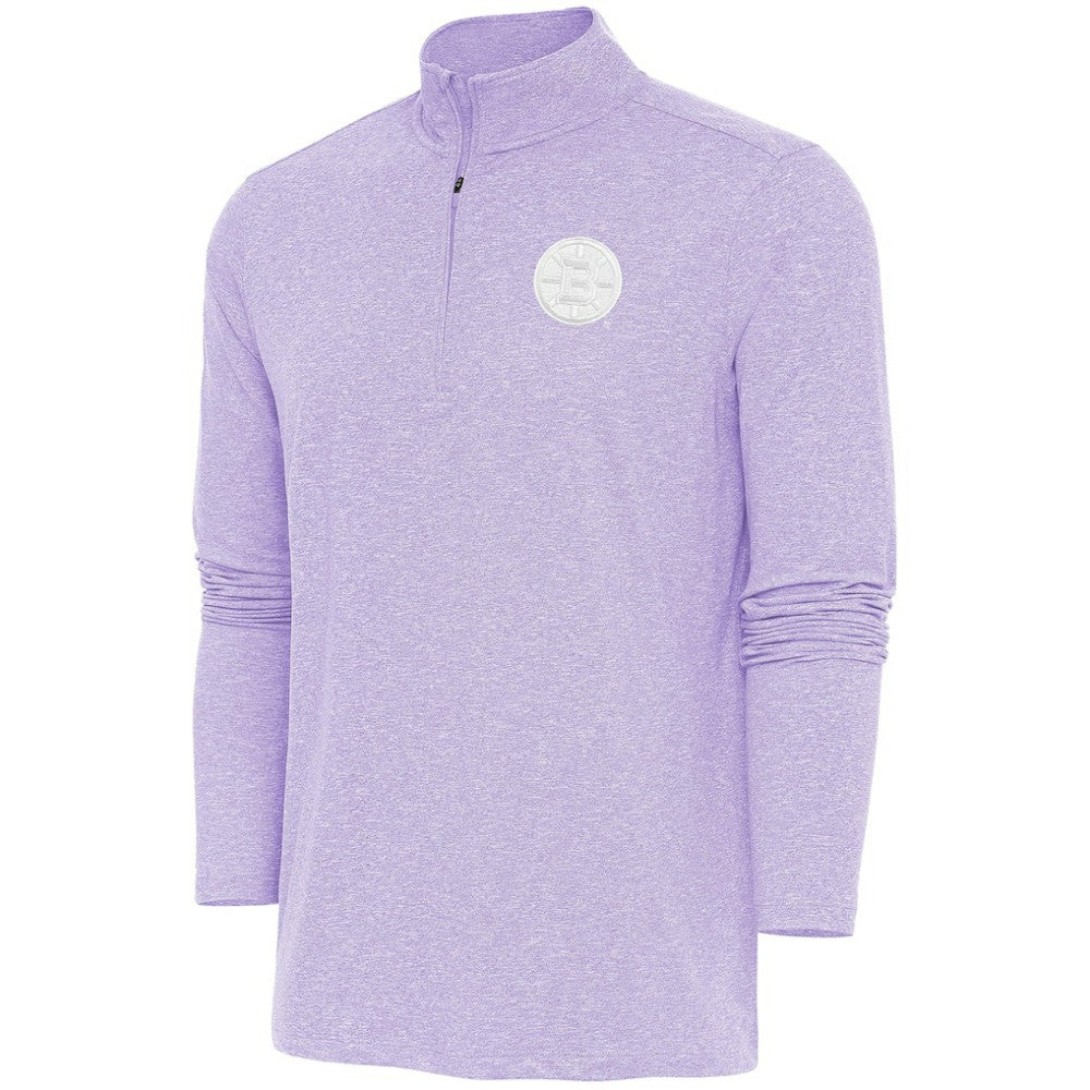 Boston Bruins Antigua White Logo Hunk Quarter-Zip Pullover -  NHL Pullover