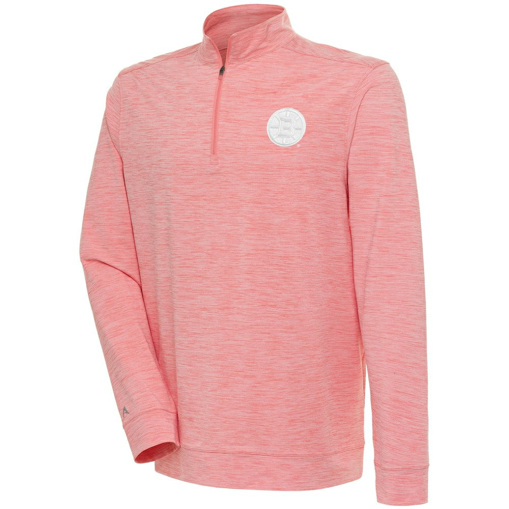 Boston Bruins Antigua White Logo Bright Quarter-Zip Pullover -  NHL Pullover