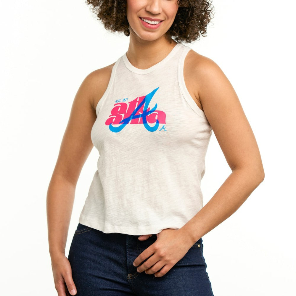 Atlanta Braves Lusso Women's Lourdes Tank Top - MLB Tanks