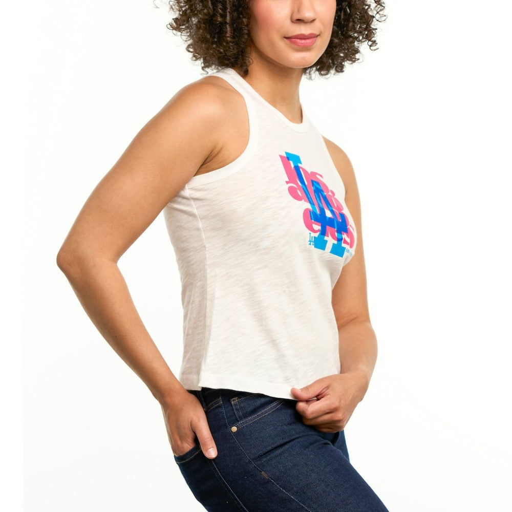 Los Angeles Dodgers Lusso Women's Lourdes Tank Top - MLB Tanks