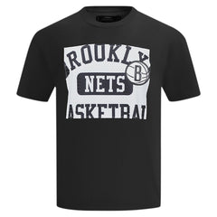 Black Brooklyn Nets Pro Standard Made To Play Drop Shoulder T-Shirt | NBA