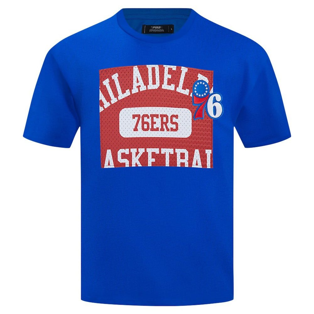 Royal Philadelphia 76ers Pro Standard Made To Play Drop Shoulder T-Shirt | NBA