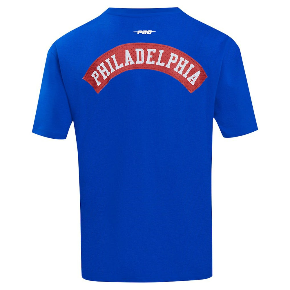 Royal Philadelphia 76ers Pro Standard Made To Play Drop Shoulder T-Shirt | NBA