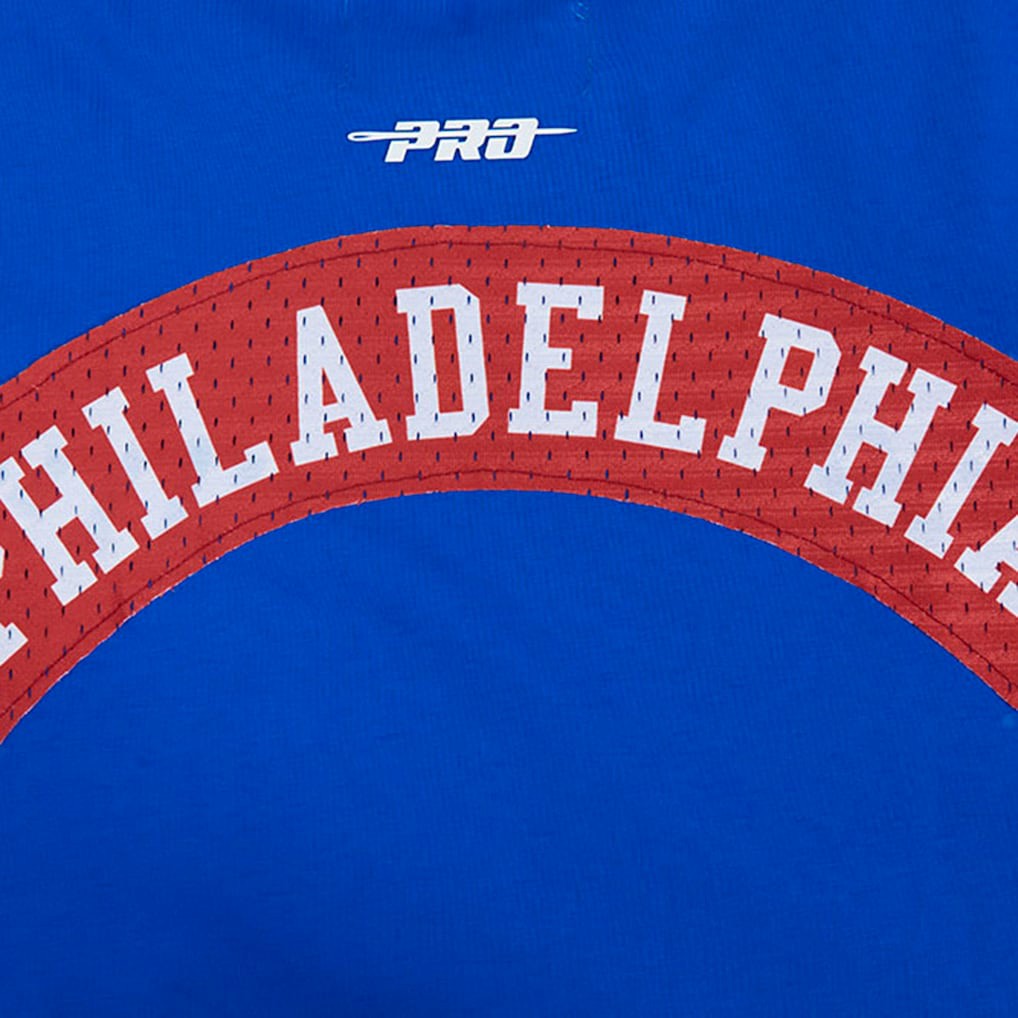 Royal Philadelphia 76ers Pro Standard Made To Play Drop Shoulder T-Shirt | NBA