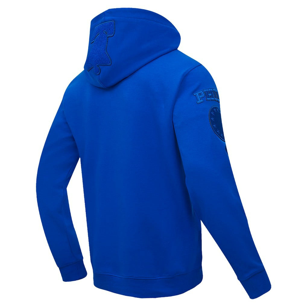 Royal Philadelphia 76ers Pro Standard Triple Tonal DK Pullover Hoodie Jacket | NBA