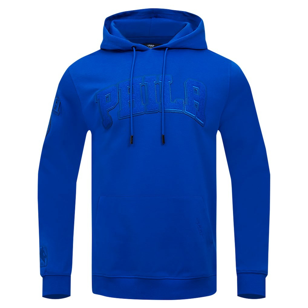 Royal Philadelphia 76ers Pro Standard Triple Tonal DK Pullover Hoodie Jacket | NBA