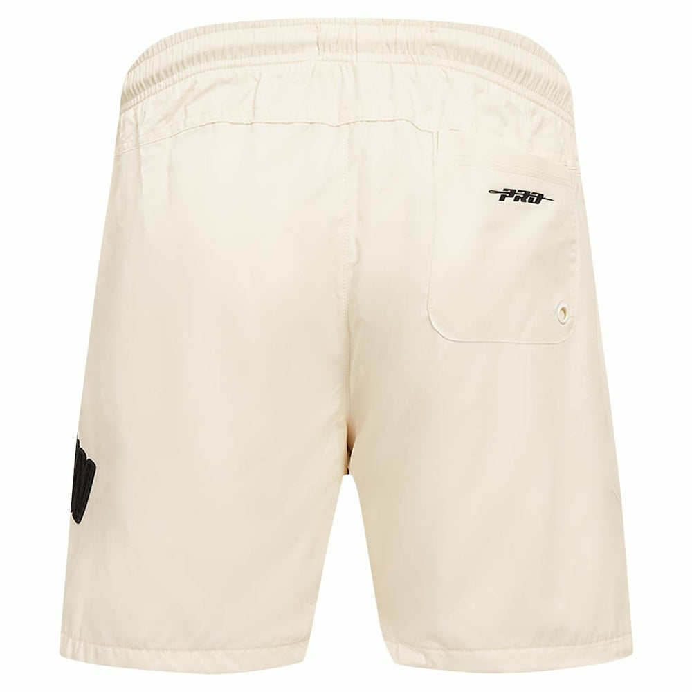 Cream Brooklyn Nets Pro Standard Triple Tonal Woven Shorts | NBA