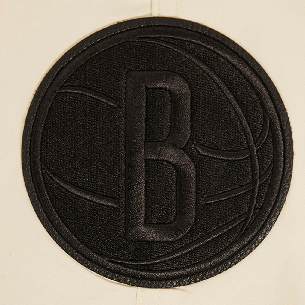 Cream Brooklyn Nets Pro Standard Triple Tonal Woven Shorts | NBA