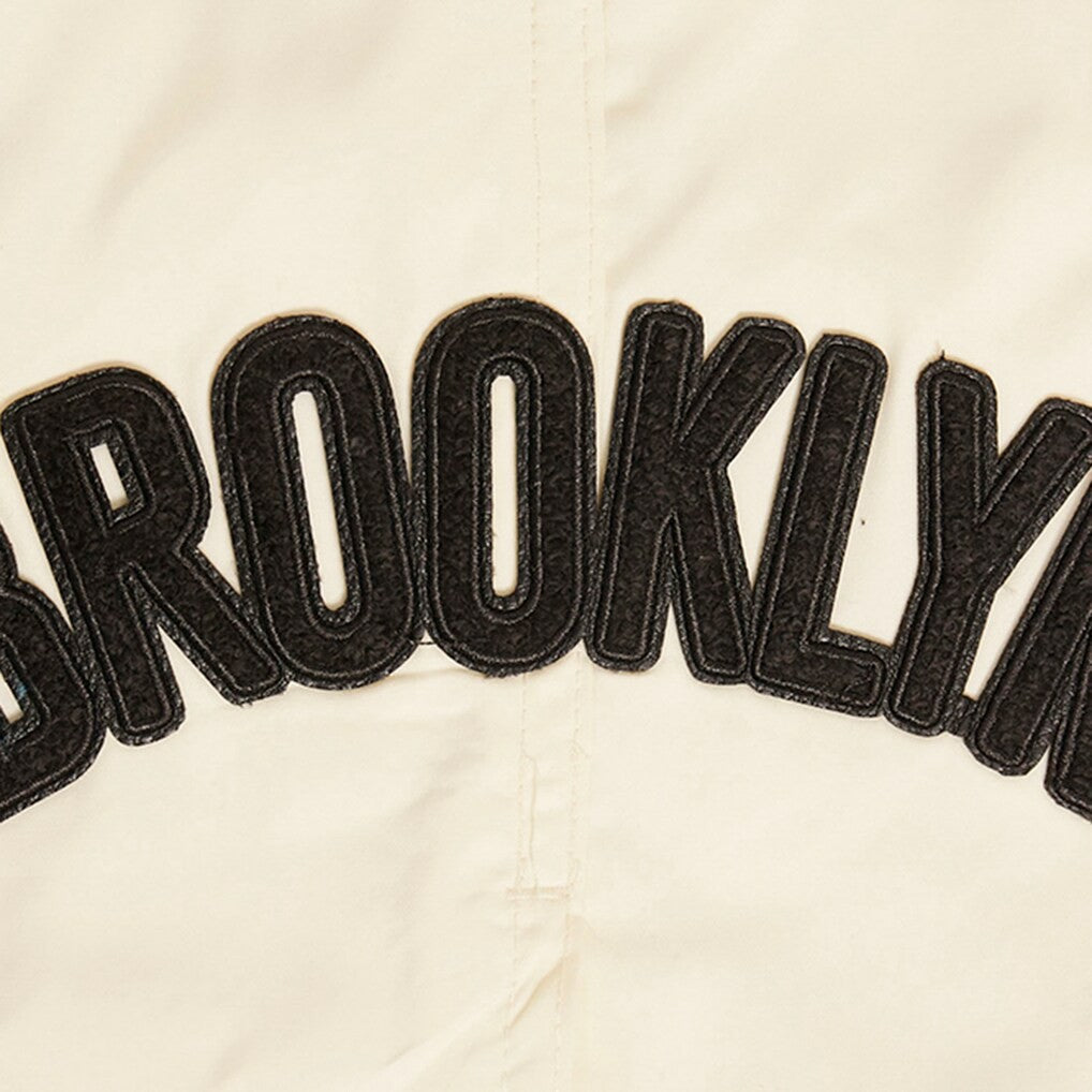 Cream Brooklyn Nets Pro Standard Triple Tonal Woven Shorts | NBA